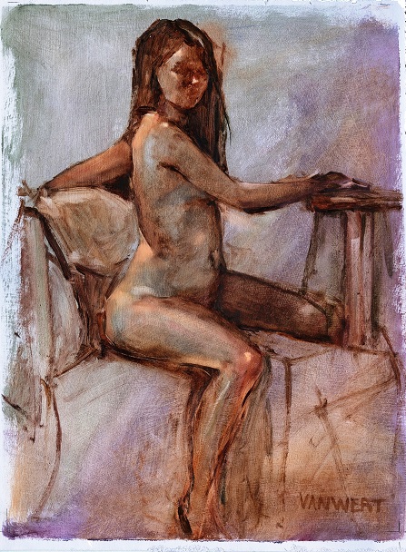 slider for I am Woman 12x16 Oil on Gesso Paper VanWert